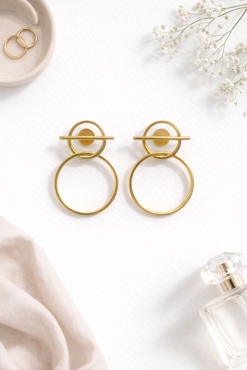 Dual ring earrings