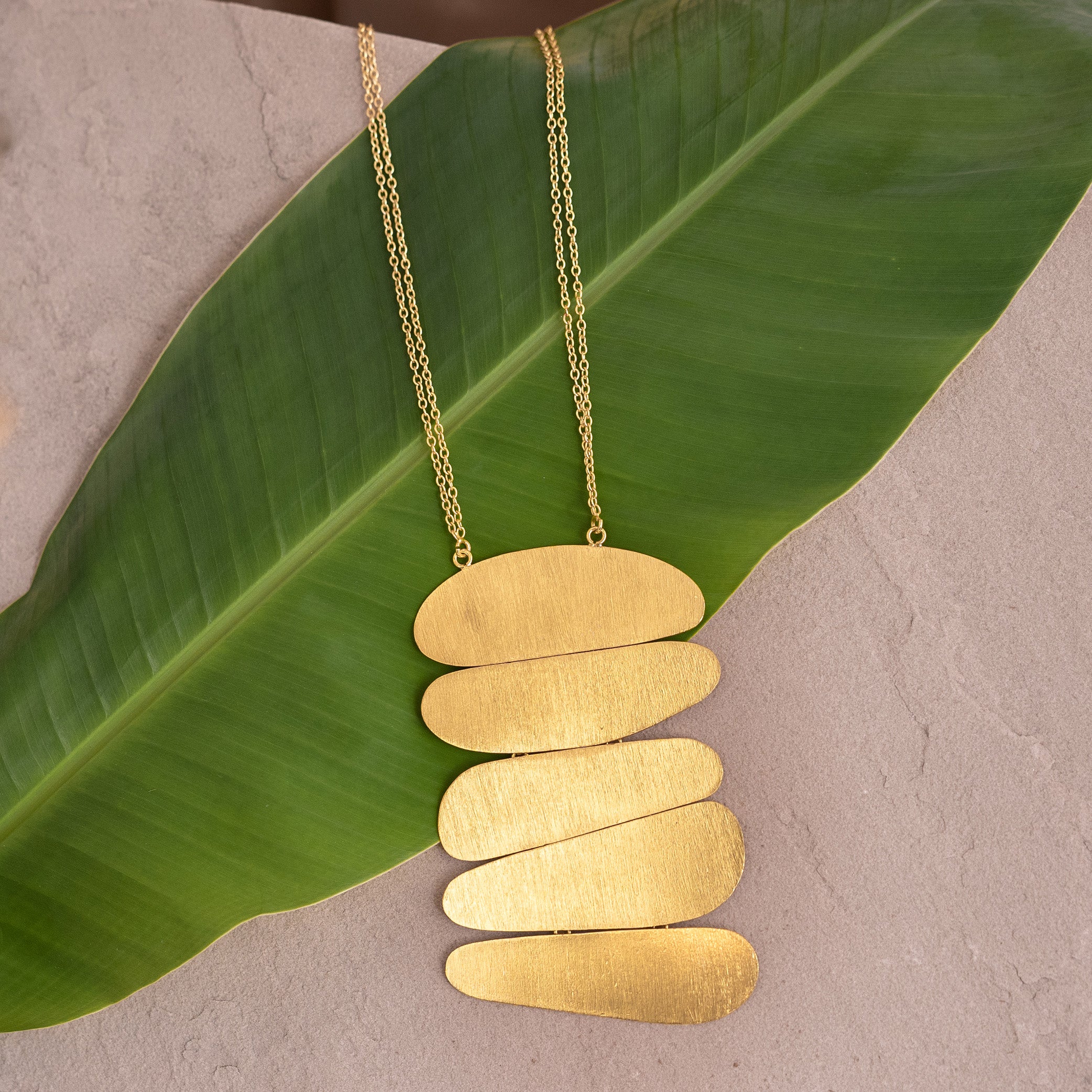 Abstract Oval Necklace