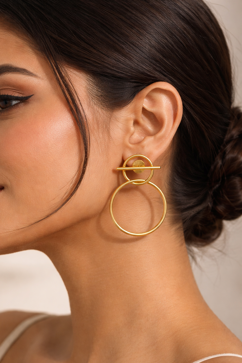 Dual ring earrings