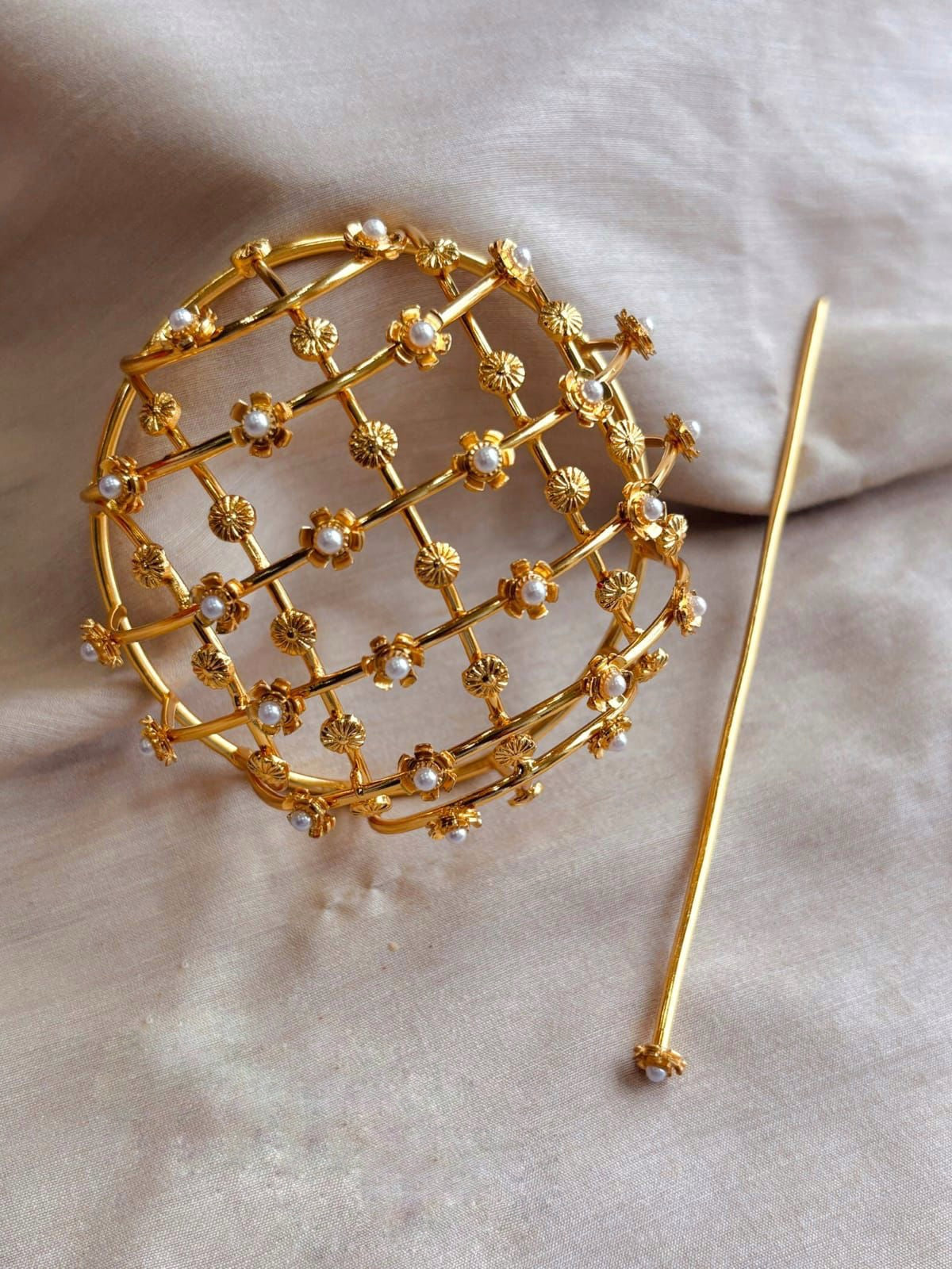 Gajra Bun Cage Hair Accessory